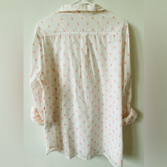 EUC GAP Cactus Print Popover Shirt XL - Picture 5 of 5